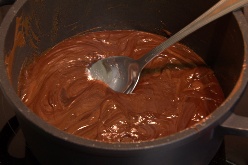 Warme klebrige Riesen-Schokoladenkaramell-Bonbons